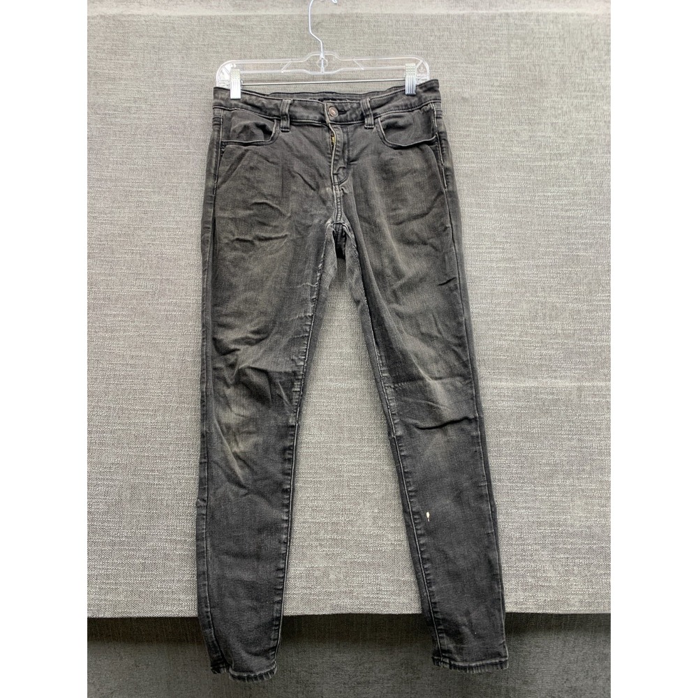 American Eagle Outfitters Jeans Womens 8 Gray Denim Next Level Stretch Skinny